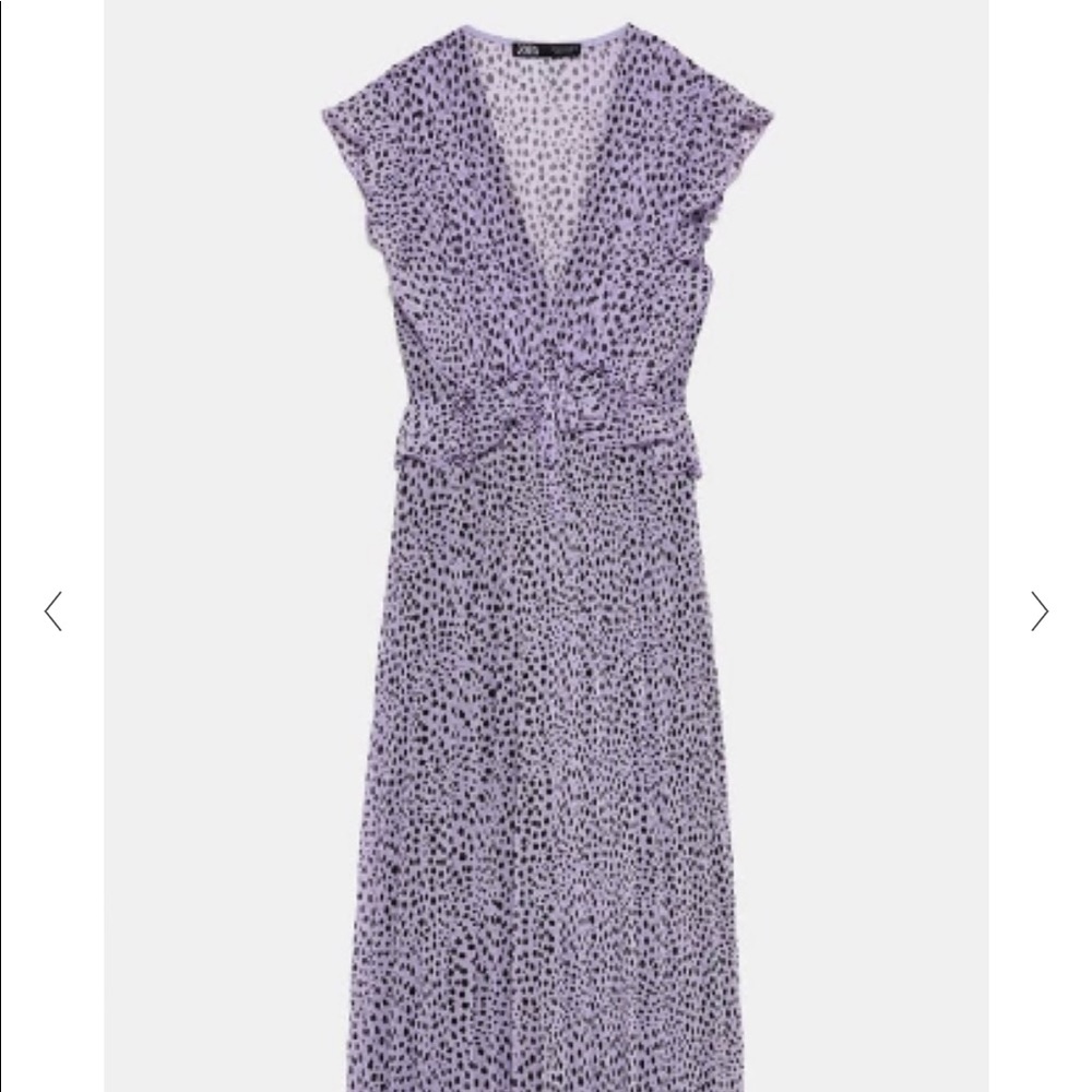 Zara mauve/light purple print dress small, new with tags